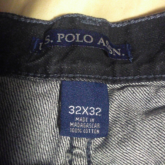 VINTAGE MENS US POLO ASSN. BLACK JEANS MINT SZ 32/32 - Picture 4 of 6
